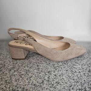 Elegant Women's Taupe Slingback Heels